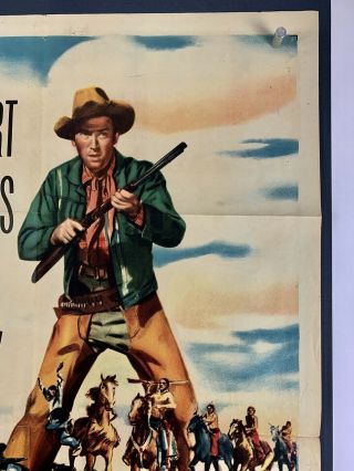 WINCHESTER ' 73 Orig Movie Poster (Fine -) One Sheet 1950 Cowboy James Stewart 3