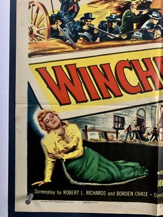 WINCHESTER ' 73 Orig Movie Poster (Fine -) One Sheet 1950 Cowboy James Stewart 6