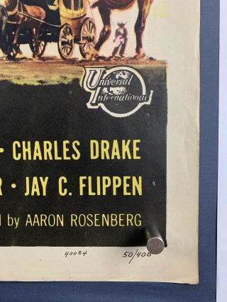 WINCHESTER ' 73 Orig Movie Poster (Fine -) One Sheet 1950 Cowboy James Stewart 8