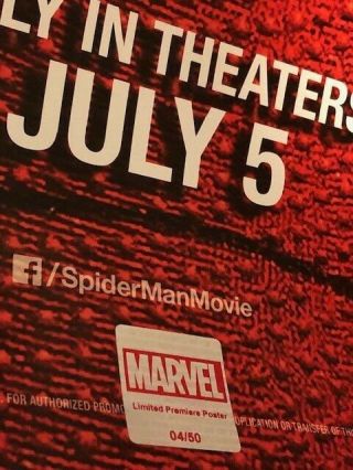 Spider - Man Far From Home DS Movie Poster CAST SIGNED premiere Tom Holland Marvel 5