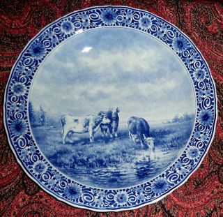 Delft Blue Wall Charger/plate Porceleyne Fles Holland.  Jan Vrolijk