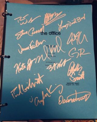 The Office " The Dundies " Studio Script Signed By Steve Carell,  13 W/coa