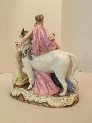 Antique Meissen porcelain GROUP OF EUROPA AND THE BULL 3