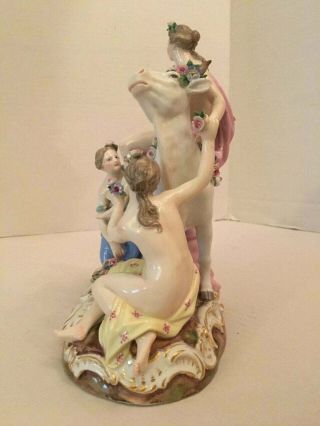 Antique Meissen porcelain GROUP OF EUROPA AND THE BULL 5