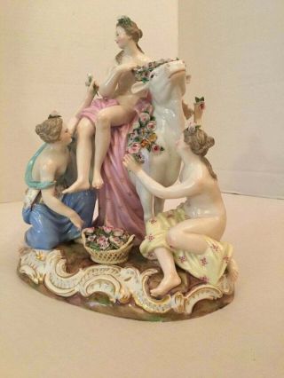 Antique Meissen porcelain GROUP OF EUROPA AND THE BULL 6