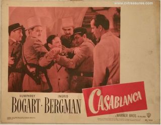 Casablanca Vintage Movie Poster Lobby Card Humphrey Bogart Lorre