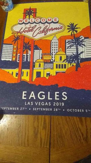 The Eagles Las Vegas 2019 Concert Poster 141/350 Hotel California Mgm