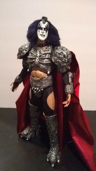 12 inch KISS Custom Gene Simmons UNMASKED costume figure CD 1/6 doll 5