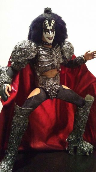 12 inch KISS Custom Gene Simmons UNMASKED costume figure CD 1/6 doll 7