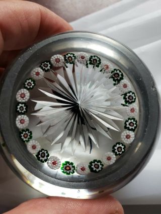Rare Baccarat Garlanded Butterfly 19th century millefiori paperweight 8