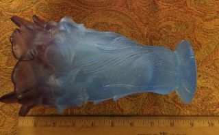 DAUM Pate de Verre 9” T Amethyst Purple Blue ORCHID Crystal Vase 6