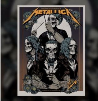 Metallica S&m2 Night 1 Chase Center San Francisco Poster Also Includes Setlist