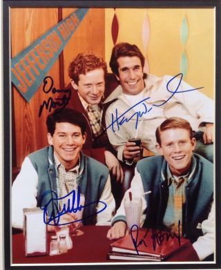 Happy Days - Main Cast Signed Matted Display