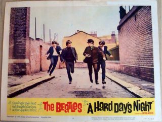 Beatles Hard Days Night,  1964 Lobby Card Movie Poster 1