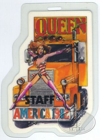 Queen 1982 Tour Laminated Backstage Pass Staff Very Rare