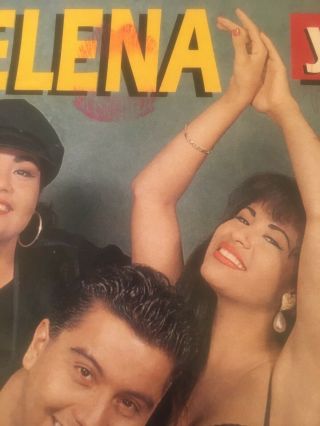 SELENA QUINTANILLA Y LOS DINOS Autographed Poster W/Lipstick KISS & JSA Cert 3