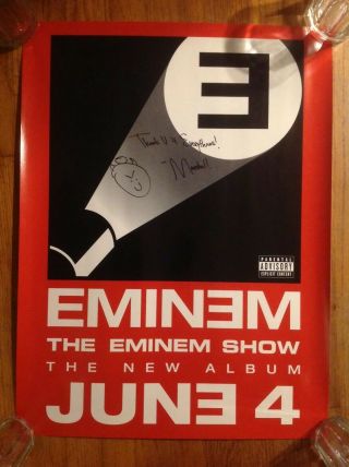 Autographed EMINEM Promo Poster The Eminem Show 