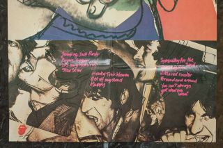 Rolling Stones Rare Love You Live Andy Warhol Promo Poster 1977 2