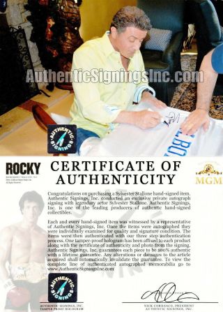 Sylvester Stallone Rocky Balboa Autographed ROCKY IV White Boxing Robe ASI Proof 2