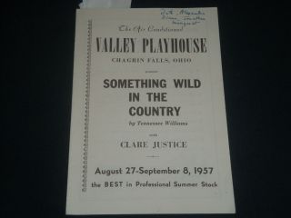1957 Something Wild In The Country Program - Clare Justice - Ohio - J 4282