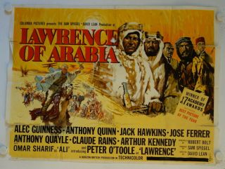 Lawrence Of Arabia Release British Quad Movie Poster