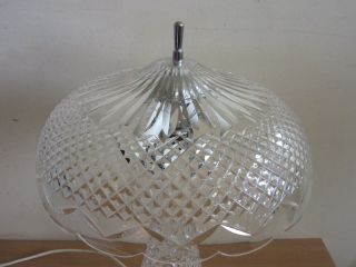 Rare vintage Waterford Crystal Mushroom Table Lamp 22 