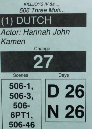 Killjoys Dutch Hannah John - Kamen Screen Worn Prision Coveralls Ep 504 - 507 6
