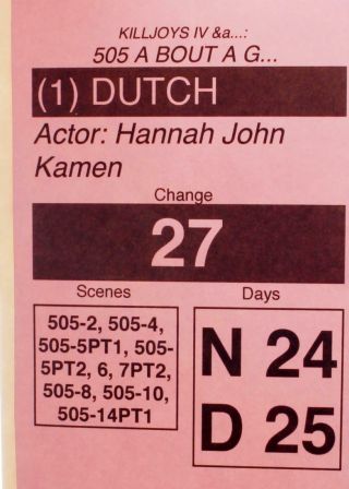 Killjoys Dutch Hannah John - Kamen Screen Worn Prision Coveralls Ep 504 - 507 7