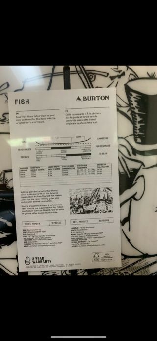 Pollock Burton Fish snowboard with Phish Junta graphic Not Print Poster MSG NYE 4