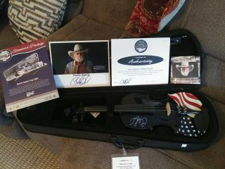 Charlie Daniels Autograph Fiddle Nra Limited With Signed Pic Cd Fiddle And More