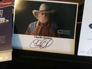 Charlie daniels autograph fiddle NRA limited with signed pic CD Fiddle and more 3