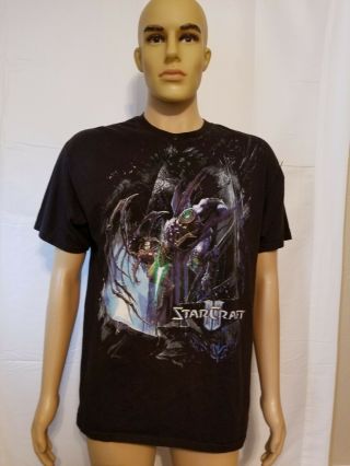 Starcraft 2 Black Shirt Adult Mens Large 42/44 Blizzard Graphic Tee Jinx