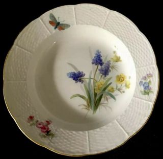 8 Antiques meissen porcelain Soup Plates Art Nouveau Naturalistic A 10