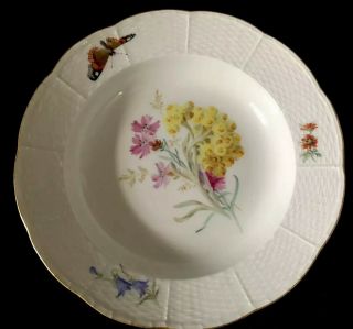 8 Antiques meissen porcelain Soup Plates Art Nouveau Naturalistic A 4