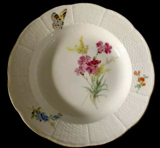 8 Antiques meissen porcelain Soup Plates Art Nouveau Naturalistic A 5