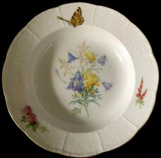 8 Antiques meissen porcelain Soup Plates Art Nouveau Naturalistic A 7