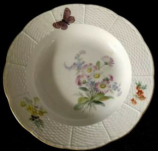 8 Antiques meissen porcelain Soup Plates Art Nouveau Naturalistic A 8