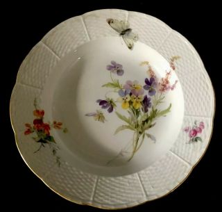 8 Antiques meissen porcelain Soup Plates Art Nouveau Naturalistic A 9