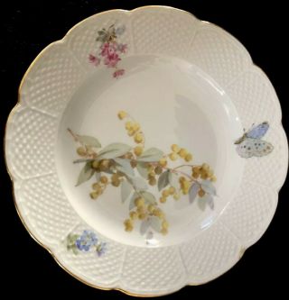 8 Antiques meissen porcelain Plates Art Nouveau Naturalistic A 5