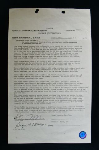 Keith Moon The Who Mega Rare Signed Contract Rock & Roll Hall Of Fame