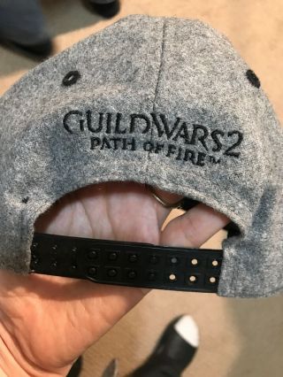 Guild Wars 2 Path Of Fire Baseball Hat Gray & Black Wool Blend