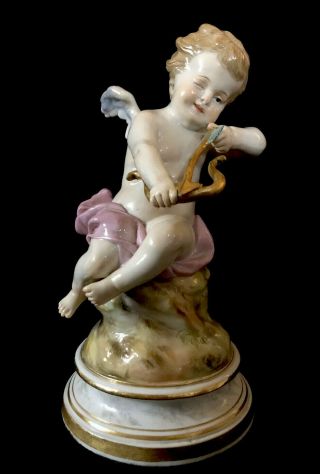 Rare Antique meissen porcelain Cupid L104 As Archer 2