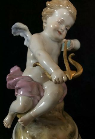 Rare Antique meissen porcelain Cupid L104 As Archer 5