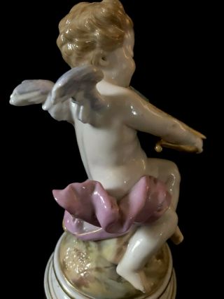 Rare Antique meissen porcelain Cupid L104 As Archer 7