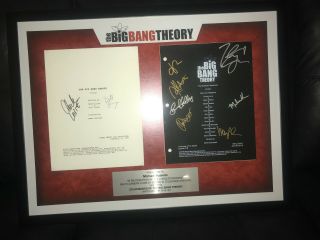 The Big Bang Theory: Framed And Autographed Script Pages By Cast And Crew