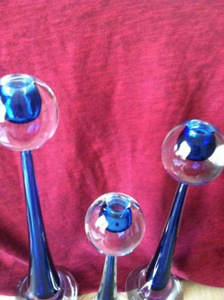 Murano Glass Candle Holders Cenedese Set Of 3 2