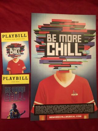 Be More Chill Off Broadway Window Card Poster And Playbill And Bway Playbill