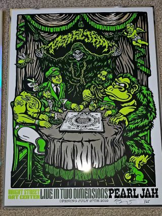 Ames PEARL JAM Live In Two Dimensions.  Foil Poster Set Matching Numbers.  Emek 3