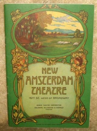 1929 Playbill William Gillette Last Performance " Sherlock Holmes " Amsterdam