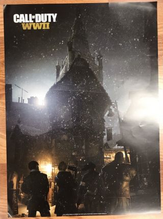 Call Of Duty Ww2 Zombies Poster Gamestop Exclusive 2017 19 1/2 " X 27 "